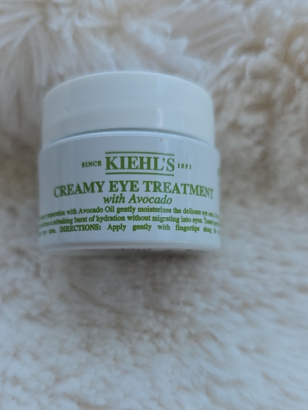 Kiehl's Creamy Eye Treatment with Avocado - White & Green Text